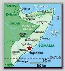 Somalia map, Mogadishu