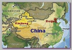 Xinjiang China map
